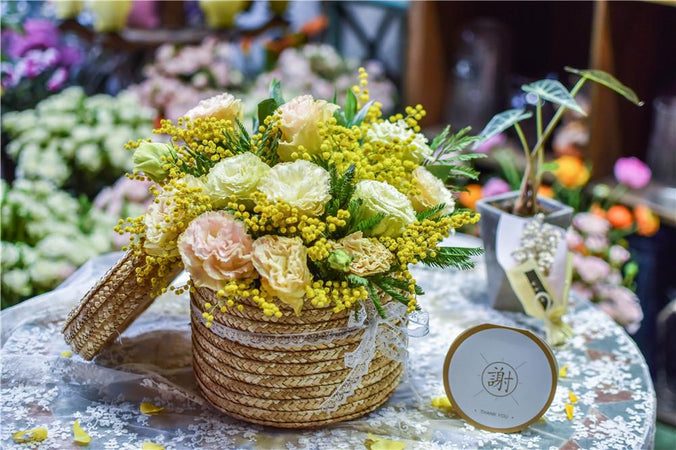 A gift basket for ordered by a young couple