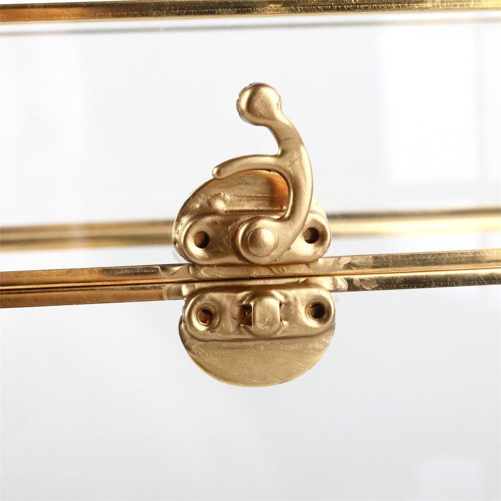 Handmade Vintage Geometric Glass Card Box Organizer Terrarium with Latch for Wedding Reception - ncypgarden.uk