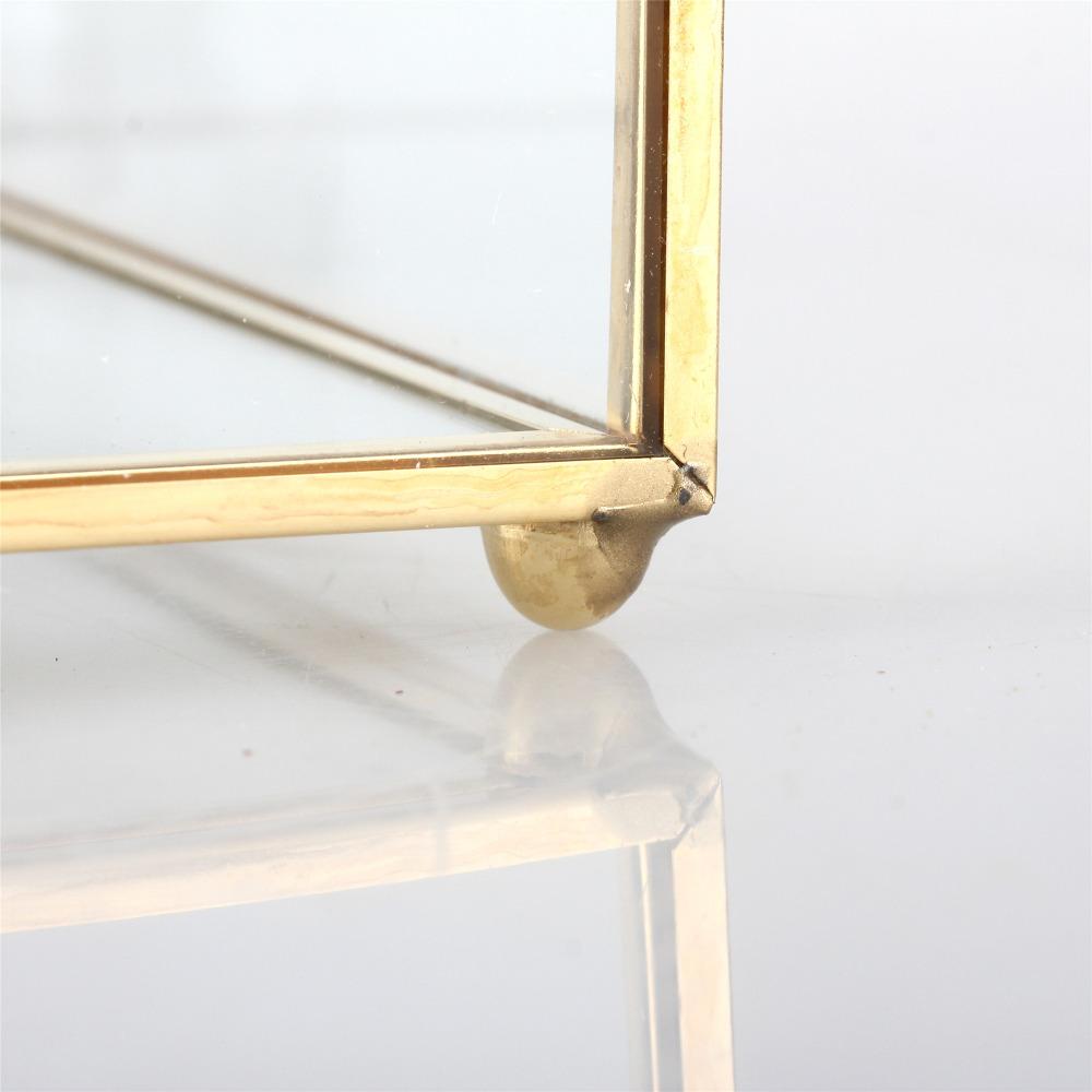 Handmade Vintage Geometric Glass Card Box Organizer Terrarium with Latch for Wedding Reception - ncypgarden.uk