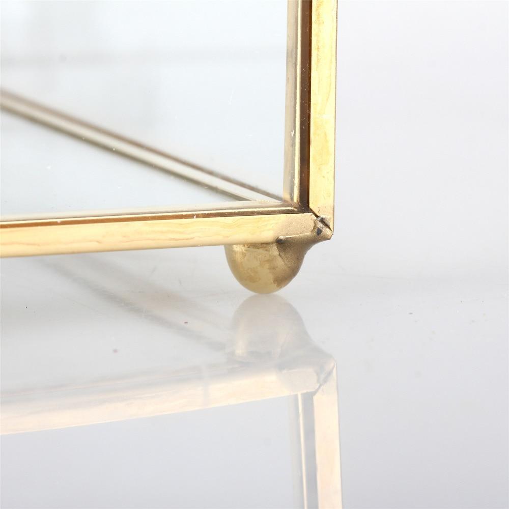 Handmade Vintage Geometric Glass Card Box Organizer Terrarium with Latch for Wedding Reception - ncypgarden.uk